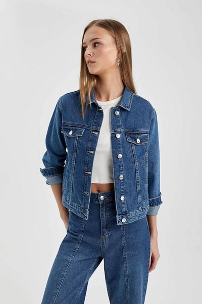DeFacto Jachetă Jeans cu ajustare normală B9314ax24sp