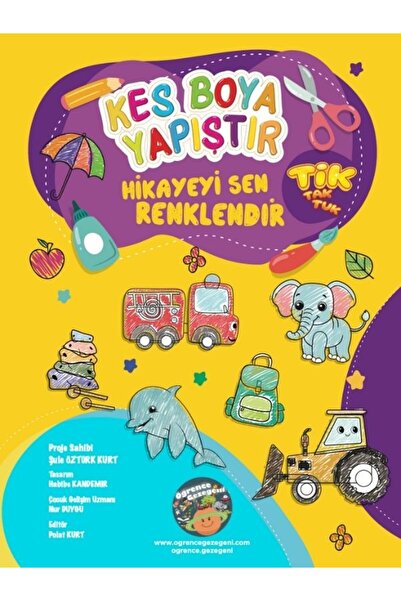 Öğrence Gezegeni Kes Boya Yapıştır Hikayeyi Sen Renklendir - Tik - Kes Yapışt...