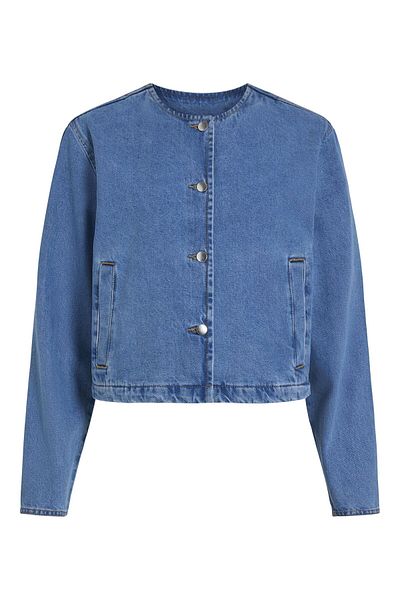 VILA Jeansjacke Geknöpfte
