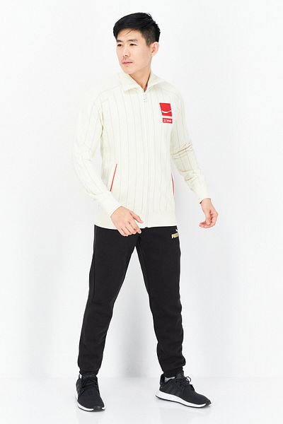 Puma Men Sportswear Fit Brand Logo Outdoor Jackets, Half White