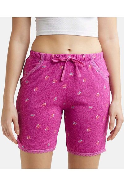 JOCKEY Relax Knit Sleep Shorts RX10-0103 RL0 Purple