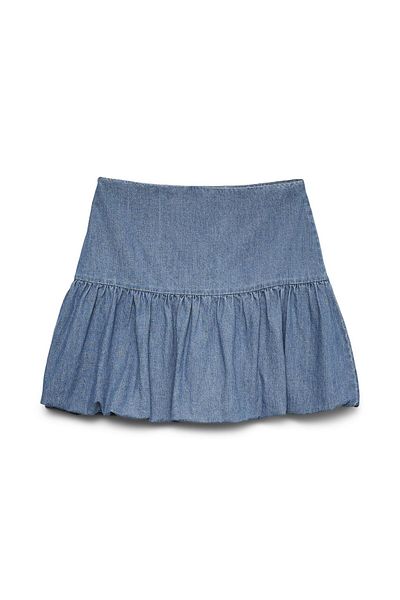 Vero Moda Jeansrock VMADINE Hohe Taille Kurzer Rock