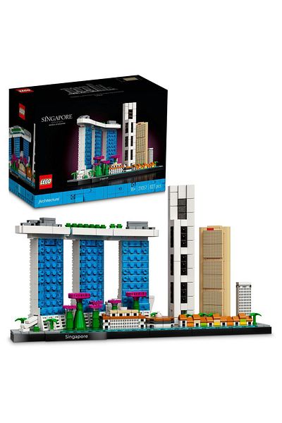 LEGO Architecture Singapore 21057 - Collection Construction Set for Adults (827 Pieces) Rnva