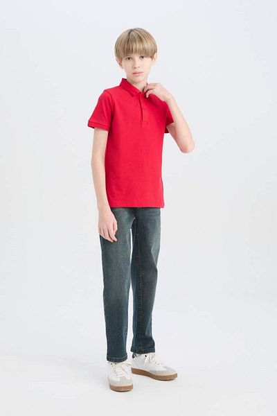 DeFacto Tricou polo cu mânecă scurtă pentru băiat Pique sezon nou