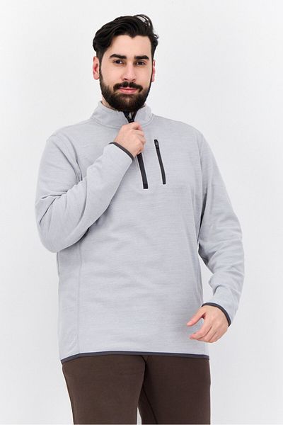 Avalanche Men Sportswear Fit Long Sleeve Training Sweatshirt, Grey