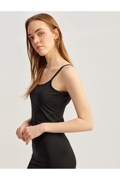 Koton Slim Fit Μακρύ Φόρεμα με λεπτό λουράκι
