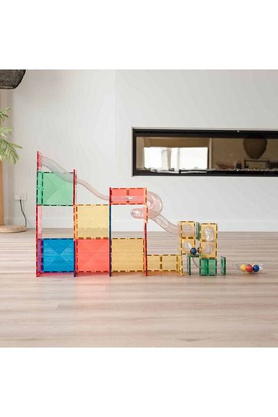 Connetix Magnetic Building Kit, 66 Pieces, Different Piston, Ball Run Expansion Pack