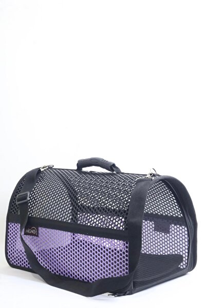 Migno FLYBAG Voyager Fileli Model Kedi Köpek Taşıma Çantaları/Mor-Siyah