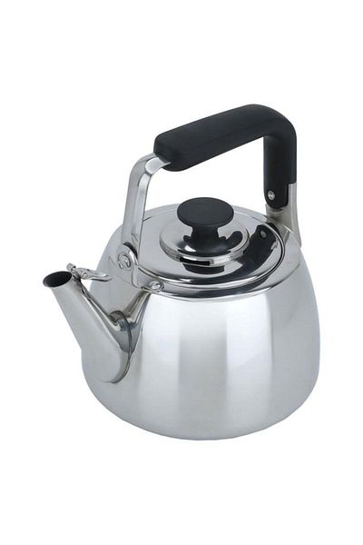ALSAIF Steel Teapot 1.5 Liter Black Silver Handle