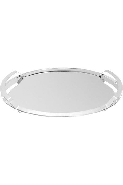ALSAIF Tofaria Steel 43 X 30 X 3.5 Cm Medium Oval Silver