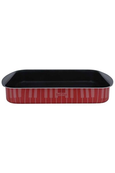 ALSAIF Tray Set 4 Pieces Rectangular 25 X 30 X 35 X 42 Cm Red