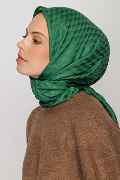 VALORSCARF وشاح جاكار حريري من Qoza - شجرة الشاي