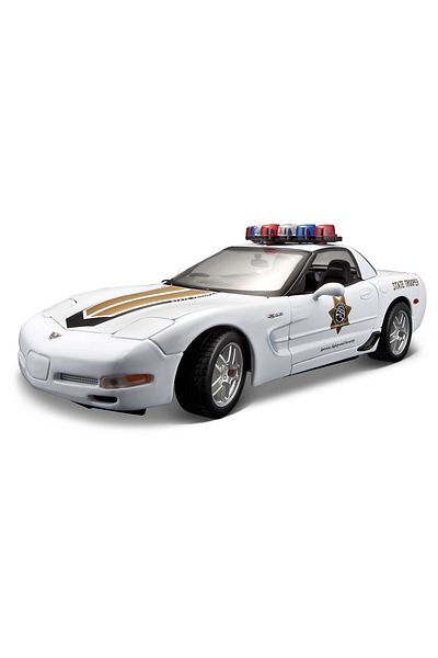 Maisto 1:18 Corvette Z06 Police Model Car S/E