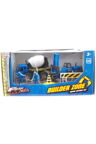 Maisto Construction Vehicles Mixer and Forklift Construction Set Blue