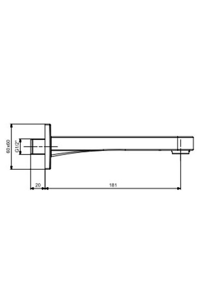 Eca Built-In Bathroom Faucet Spout Beak 102159009