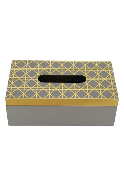 ALSAIF Plastic Tissue Box Rectangle Gray
