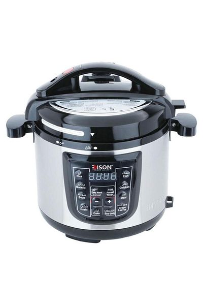 ALSAIF Electric Pressure Cooker 4 Liters 10 Programs 800 Watts Granite Bowl Black