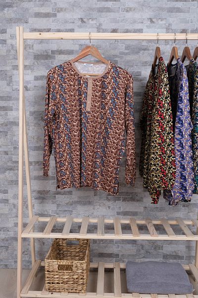 MUSTÜN Patterned Combed-Blouse