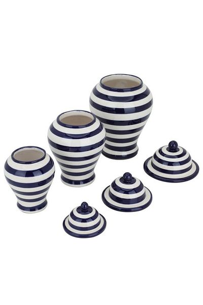 ALSAIF Porcelain Vase Set 3 Pieces Blue