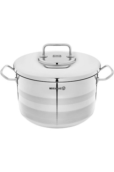 ALSAIF Steel Astra 2 Pot 26 X 14 Cm Silver