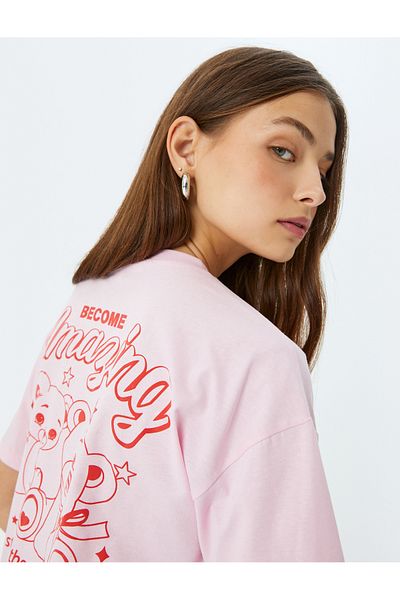 Koton New Season Crew Neck Back Printed Oversize Short Sleeve T-Shirt