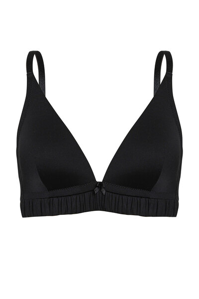 Papatya W-340115 Siyah Balensiz Desteksiz Bütün Kap Dolgusuz Üçgen Micro Bralet