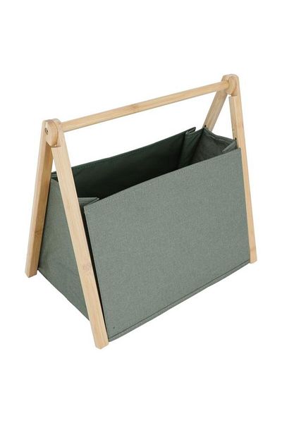 ALSAIF Fabric Storage Basket 38 X 25 X 33.5 Cm Foldable Olive Green