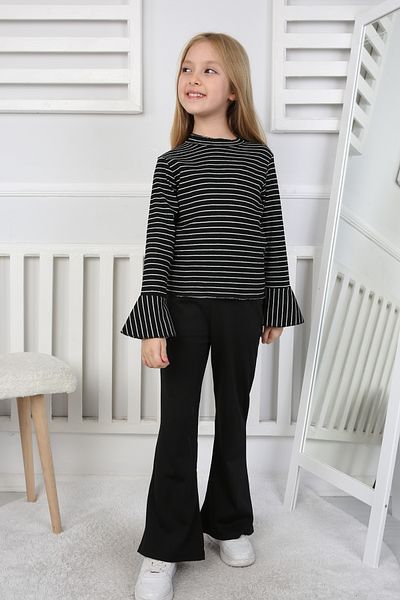 e-çocuk Striped Girl's Set