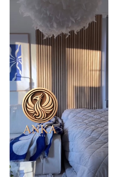 DETAYPOLİURETAN Gri Keçeli Safir Meşe Ahşap Mdf Panel 100x280 (KEÇE KALINLIĞI...