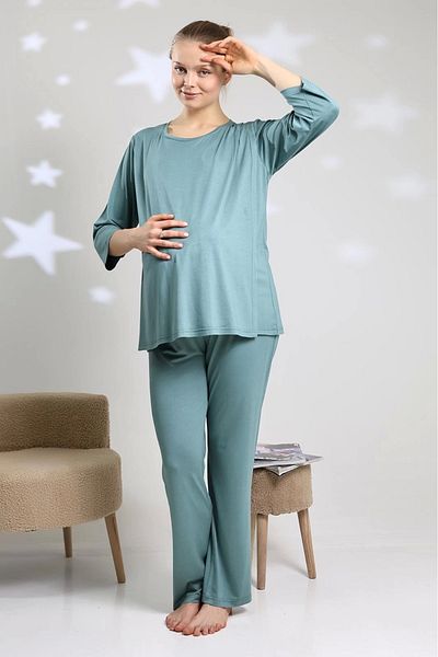 LadyMina Pijama Soft Textured Maternity Lausa Pajama Suit