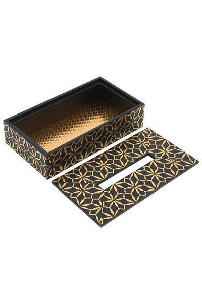 ALSAIF Plastic Tissue Box Rectangle Black