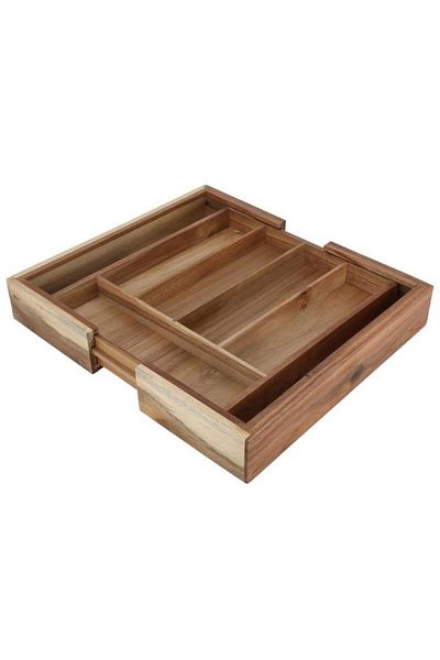 ALSAIF Bamboo Organizer Box Divided Into 5 Compartments Wooden