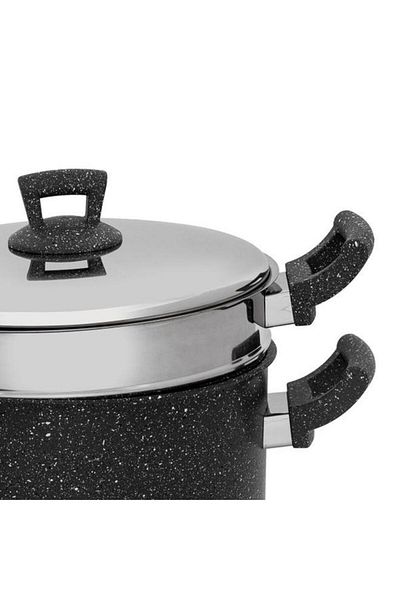 ALSAIF Granite Pot (Haskover) Double 22 Cm Black