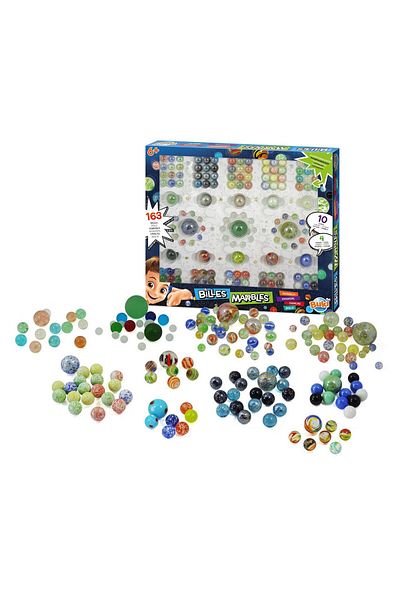 Buki France Box With 163 Colored Glass Balls