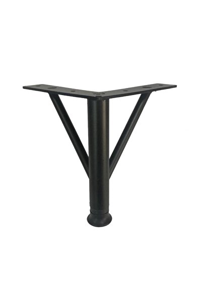 EYMEN YAPI Firkete Ayak Metal 20 cm Mat Siyah Mobilya Koltuk Ayağı