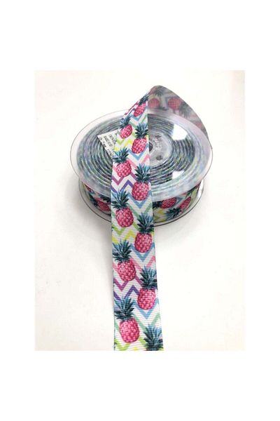 Hobigram Κορδέλα Grosgrain με σχέδιο ανανά 2,5 cm – Κορδέλα