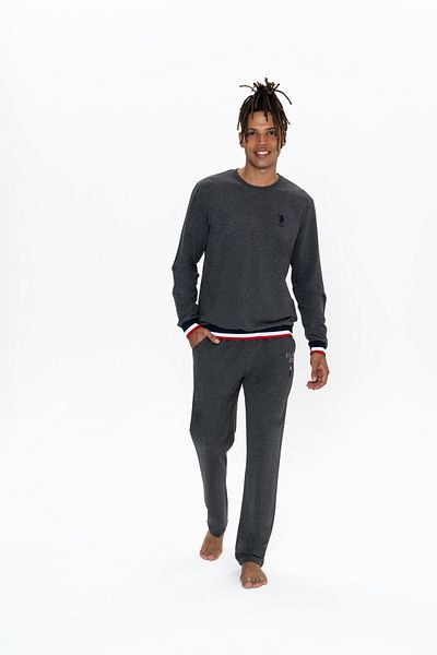 U.S. Polo Assn. Ανδρικά ρούχα Anthracite Melange Home - 18920