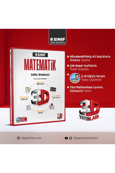 3D Yayınları 3D Yayınları 8. Sınıf Matematik Soru Bankası