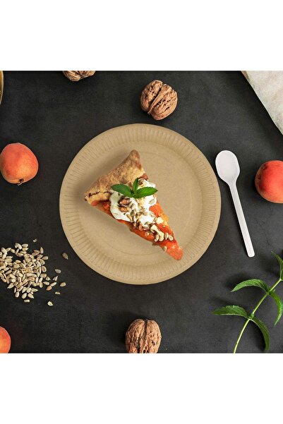 Kraft Organik Kağıt Tabak 25 Adet (23 cm)