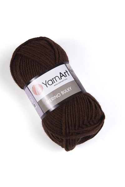 Yarnart Merino Bulky - Πλεκτό Χέρι Νήμα Κόκκινο Καφέ-3067