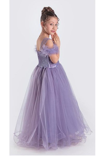 Mnk Baby&Kids Lila M00723 - Girl's Chiffon Evening Dress Long Skirt Rob
