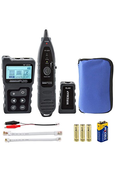 NOYAFA NF-8209 DİGİTAL KABLO BULUCU  KABLO ÖLÇÜ UZUNLUĞU POE  PORT FLASH