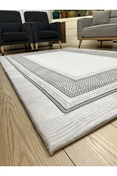 GÖRKEM PAZARLAMA Lastikli Mikro Polar Halı Örtüsü - Yıkanabilir - Dijital Bas...