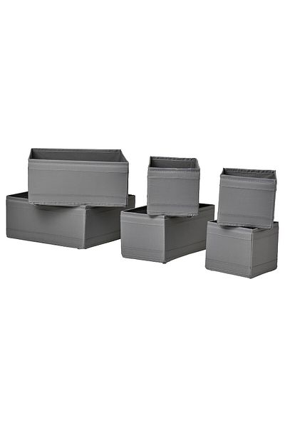 erorex Box, set of 6, dark grey