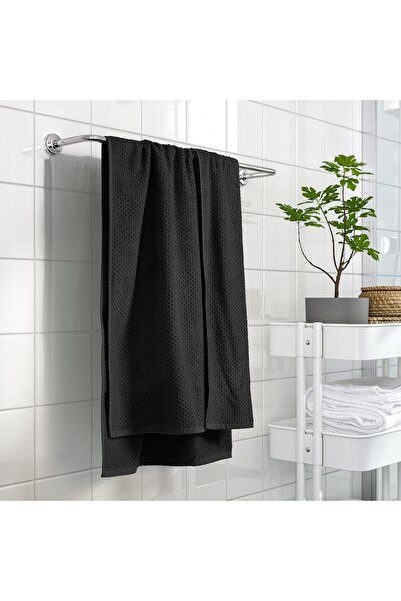 erorex Bath towel, black, 70x140 cm