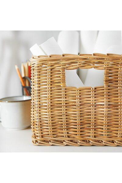 erorex Basket, handmade rattan, 25x35x20 cm