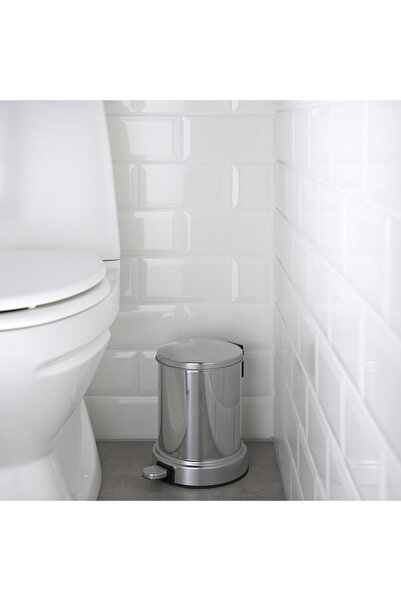 erorex Waste bin, chrome effect, 4 l