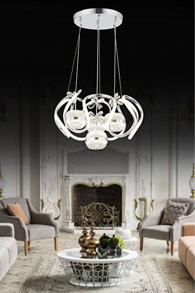 SEBA AYDINLATMA DRON KROM 4LÜ PRENSES Kumandalı ve Dimmerli (Beyaz, Sarı, Gün...