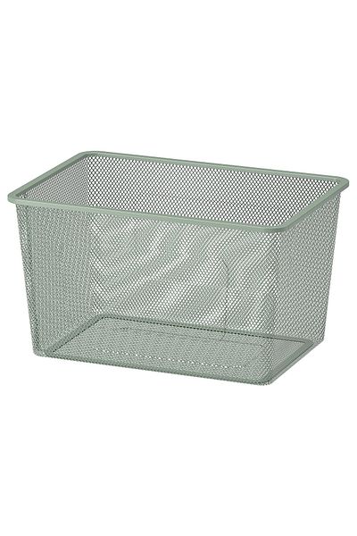erorex Mesh storage box, light green-grey, 42x30x23 cm