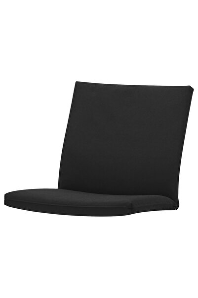 Generic وسادة كرسي بذراعين ذات ظهر منخفض، فيسل أسود